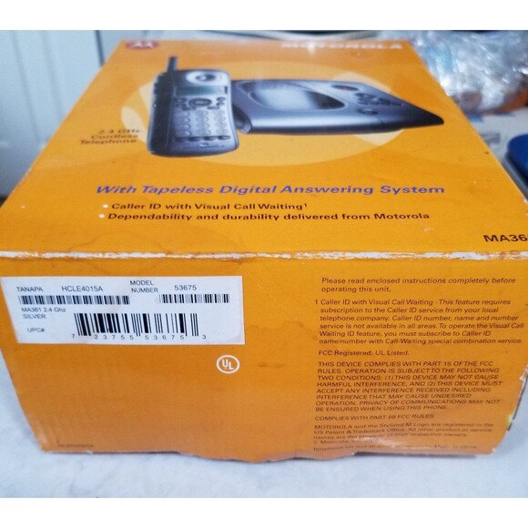 Motorola ma-361 cordless phone new open box - Picture 3 of 6